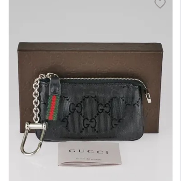 GUCCI Black Imprime Key And Change Holder New In Box! - Picture 1 of 12